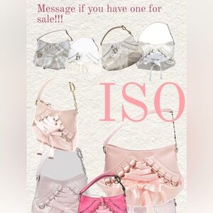 Pink Satin Handbag with Ribbon Details